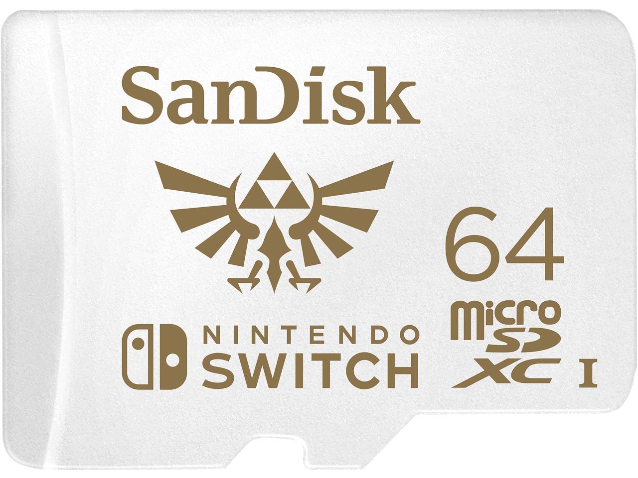 SanDisk 64GB microSDXC UHS-I for Nintendo Switch, Speed Up to 100MB/s (SDSQXAT-064G-GNCZN)
