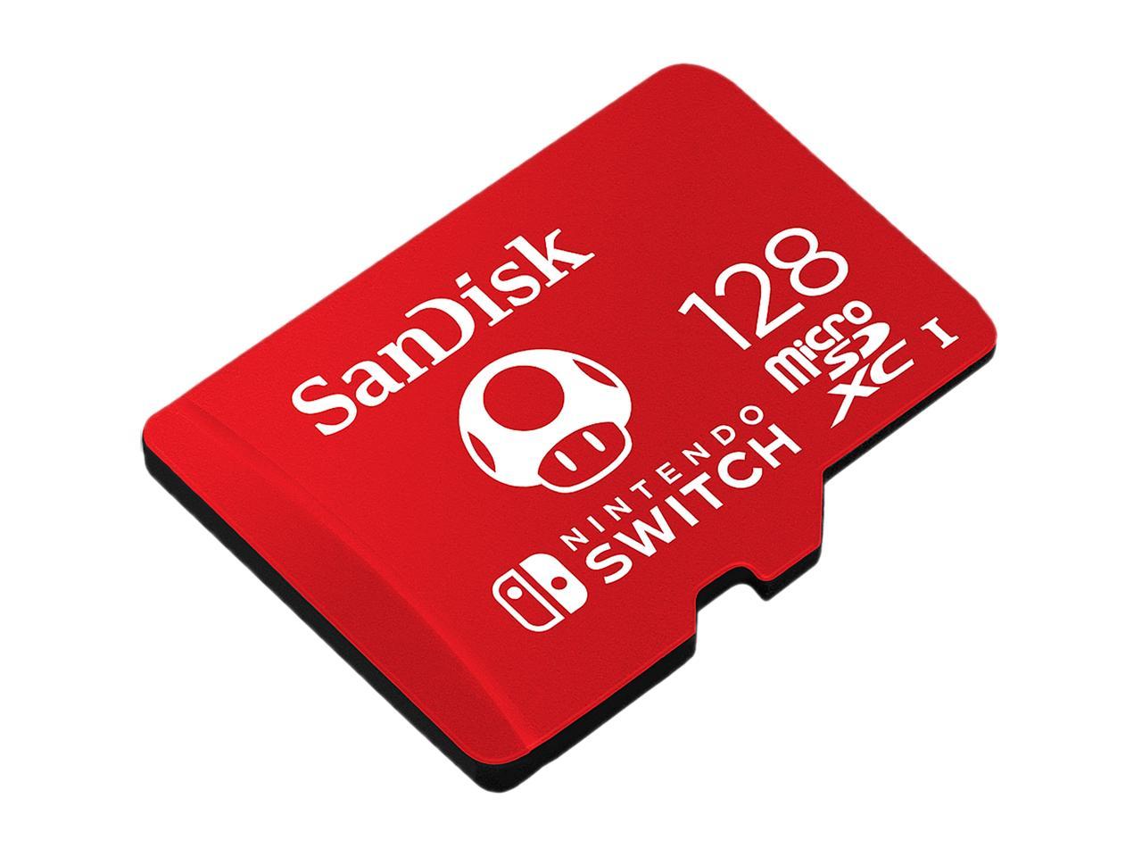 SanDisk 128GB microSDXC UHS-I for Nintendo Switch, Speed Up to 100MB/s (SDSQXAO-128G-GNCZN)