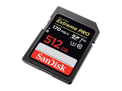 SanDisk Extreme Pro 512GB SDXC UHS-I/U3 V30 Memory Card, Speed Up to 170MB/s (SDSDXXY-512G-GN4IN)