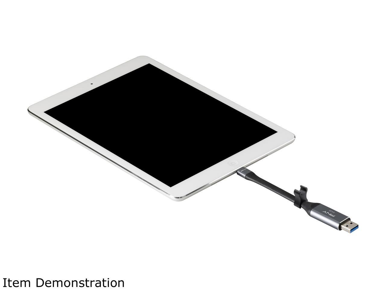 PNY 64GB DUO LINK USB 3.0 OTG Flash Drive for IPhone and I Pad (P-FDI64GLA02GC-RB)