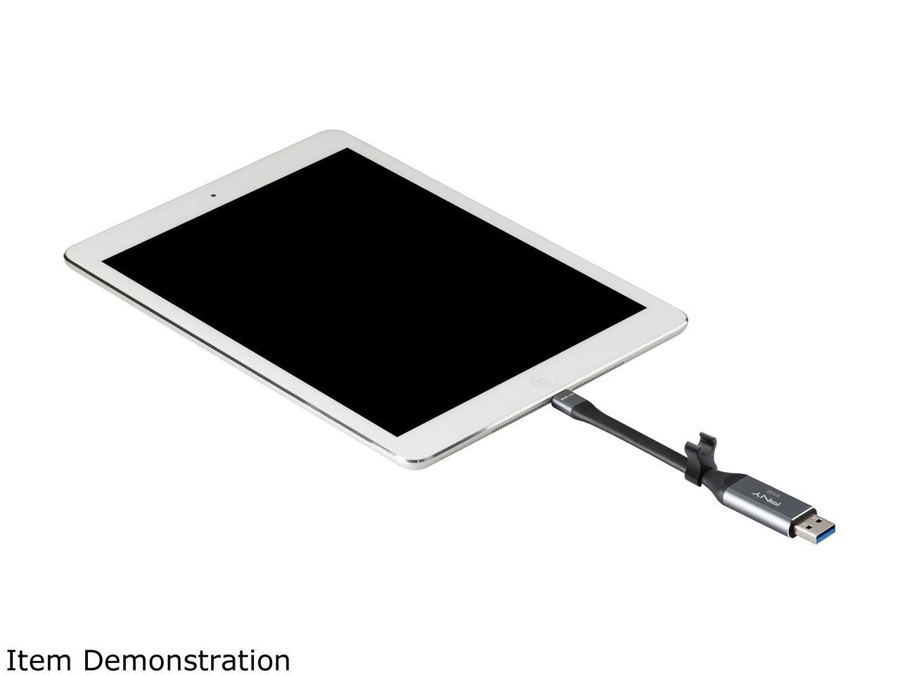 PNY 128GB DUO LINK USB 3.0 OTG Flash Drive for IPhone and I Pad (P-FDI128LA02GC-RB)