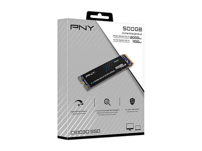 PNY CS1030 M.2 2280 500GB PCI-Express 3.0 x4, NVMe 1.3 3D NAND Internal Solid State Drive (SSD) M280CS1030-500-RB