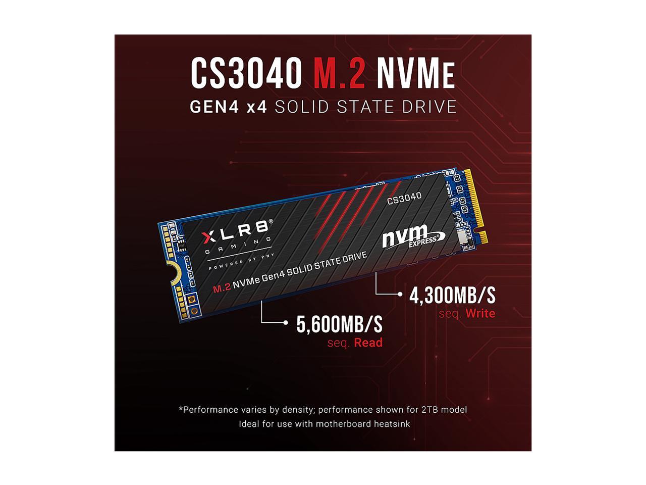 PNY XLR8 CS3040 500GB M.2Â NVMeÂ Gen4 x4 InternalÂ Solid StateÂ Drive (SSD) - M280CS3040-500-RB