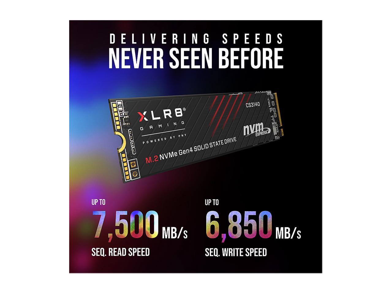 PNY XLR8 CS3140 M.2 2280 2TB PCI-Express 4.0 x4, NVMe 1.4 3D NAND Internal Solid State Drive (SSD) M280CS3140-2TB-RB