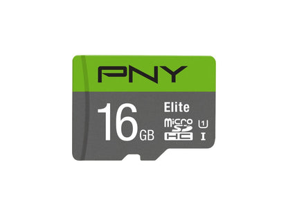 PNY 16GB Elite microSDHC UHS-I/U1 Class 10 Memory Card with Adapter, Speed Up to 85MB/s (P-SDU16U185EL-GE)