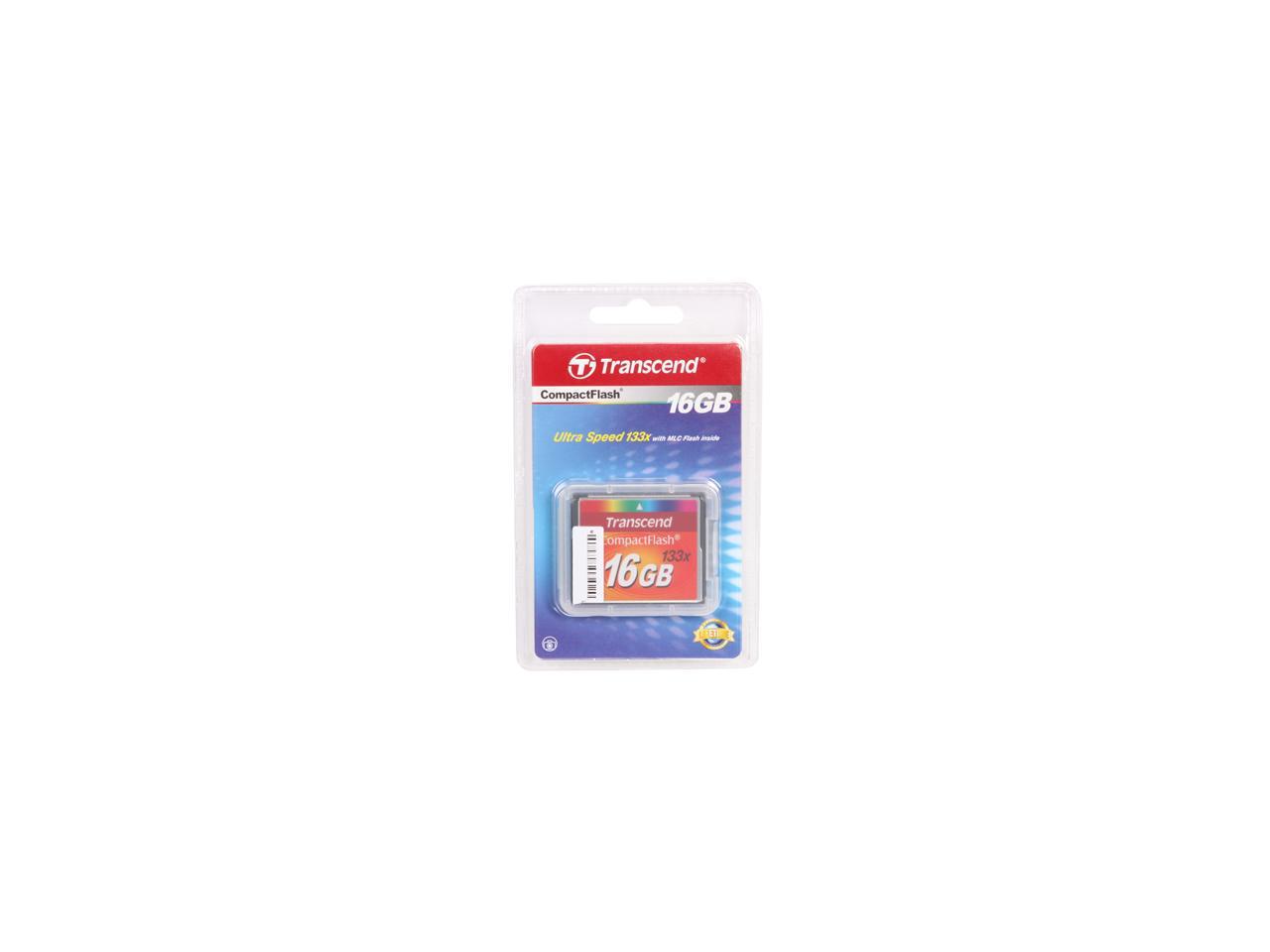 Transcend 16GB Compact Flash (CF) Flash Card Model TS16GCF133