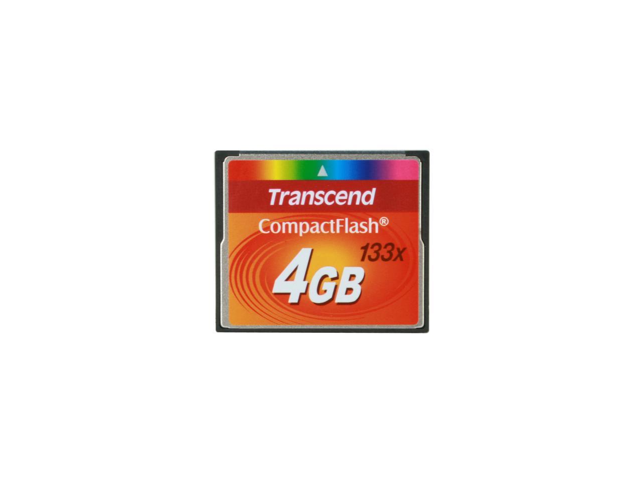 Transcend 4GB Compact Flash (CF) Flash Card Model TS4GCF133