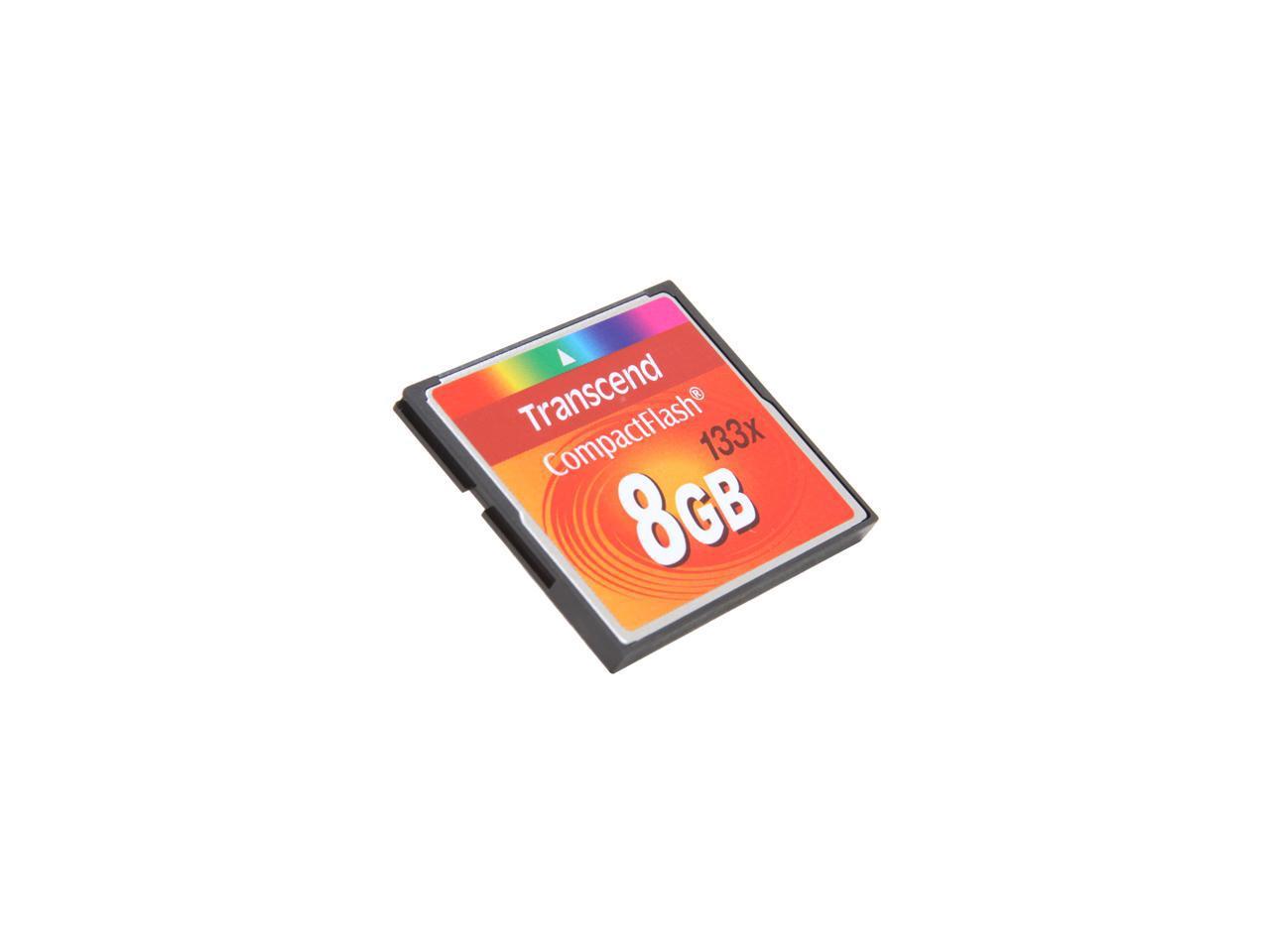 Transcend 8GB Compact Flash (CF) Flash Card Model TS8GCF133