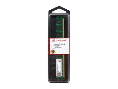 Transcend 2GB 240-Pin DDR2 SDRAM DDR2 667 (PC2 5300) Desktop Memory Model JM667QLU-2G