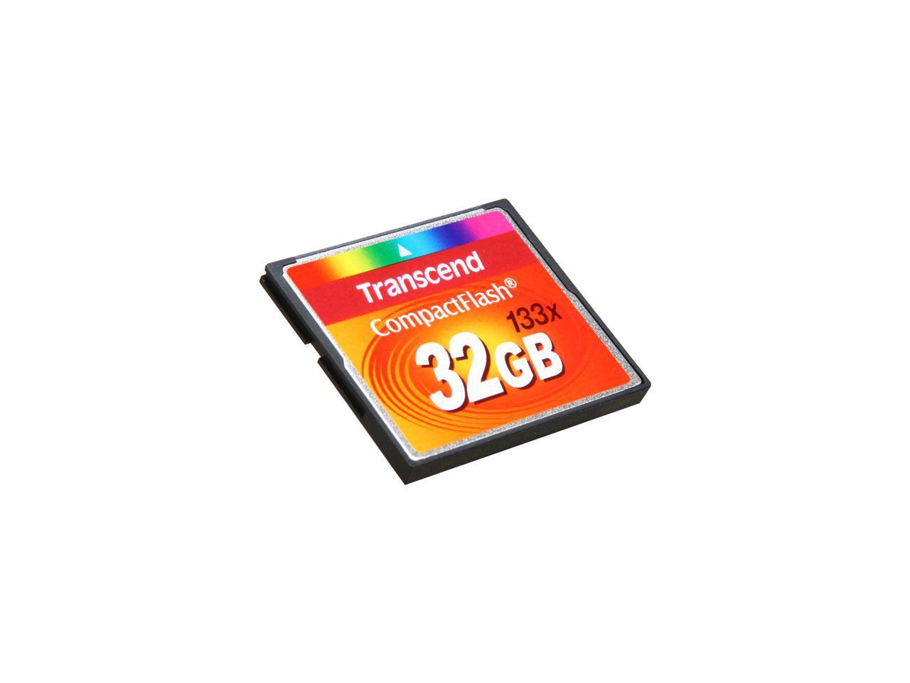 Transcend 32GB Compact Flash (CF) Flash Card Model TS32GCF133