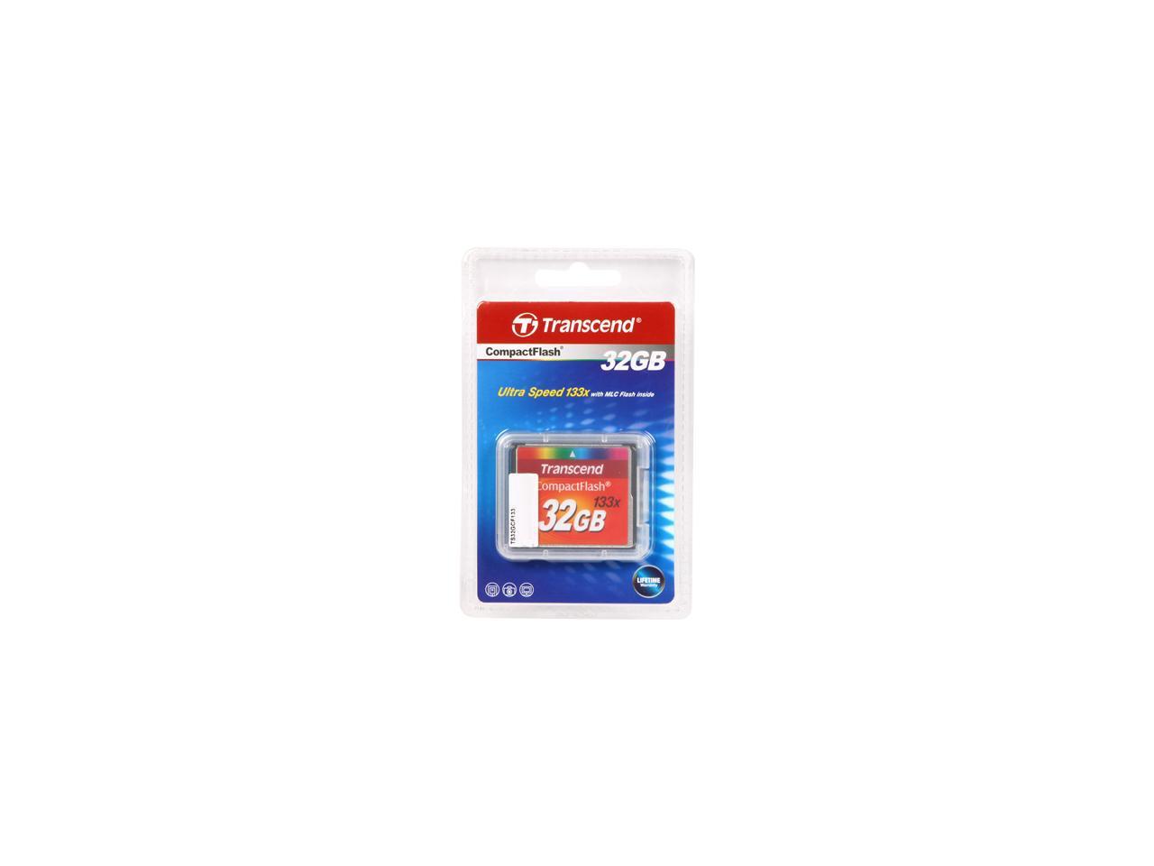 Transcend 32GB Compact Flash (CF) Flash Card Model TS32GCF133