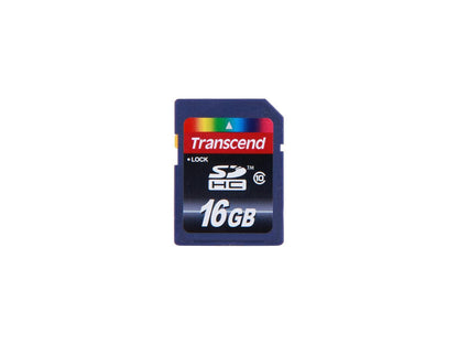 Transcend 16GB Secure Digital High-Capacity (SDHC) Flash Card Model TS16GSDHC10