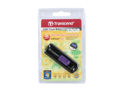 Transcend JetFlash 500 32GB USB 2.0 Flash Drive (Purple) Model TS32GJF500