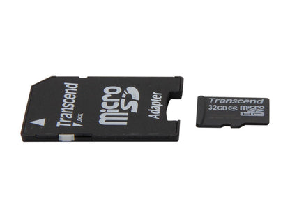 Transcend 32GB microSDHC Flash Card with Adapter Model TS32GUSDHC10