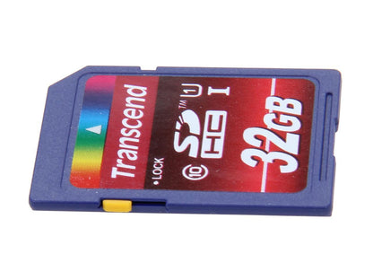 Transcend 32GB Secure Digital High-Capacity (SDHC) Flash Card Model TS32GSDHC10U1