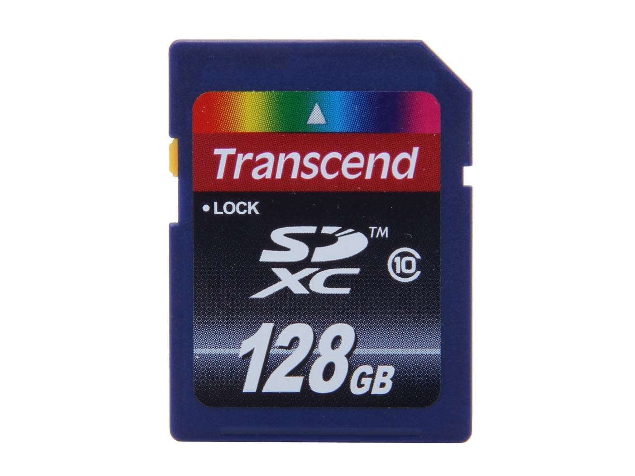 Transcend 128GB Secure Digital Extended Capacity (SDXC) Flash Card Model TS128GSDXC10