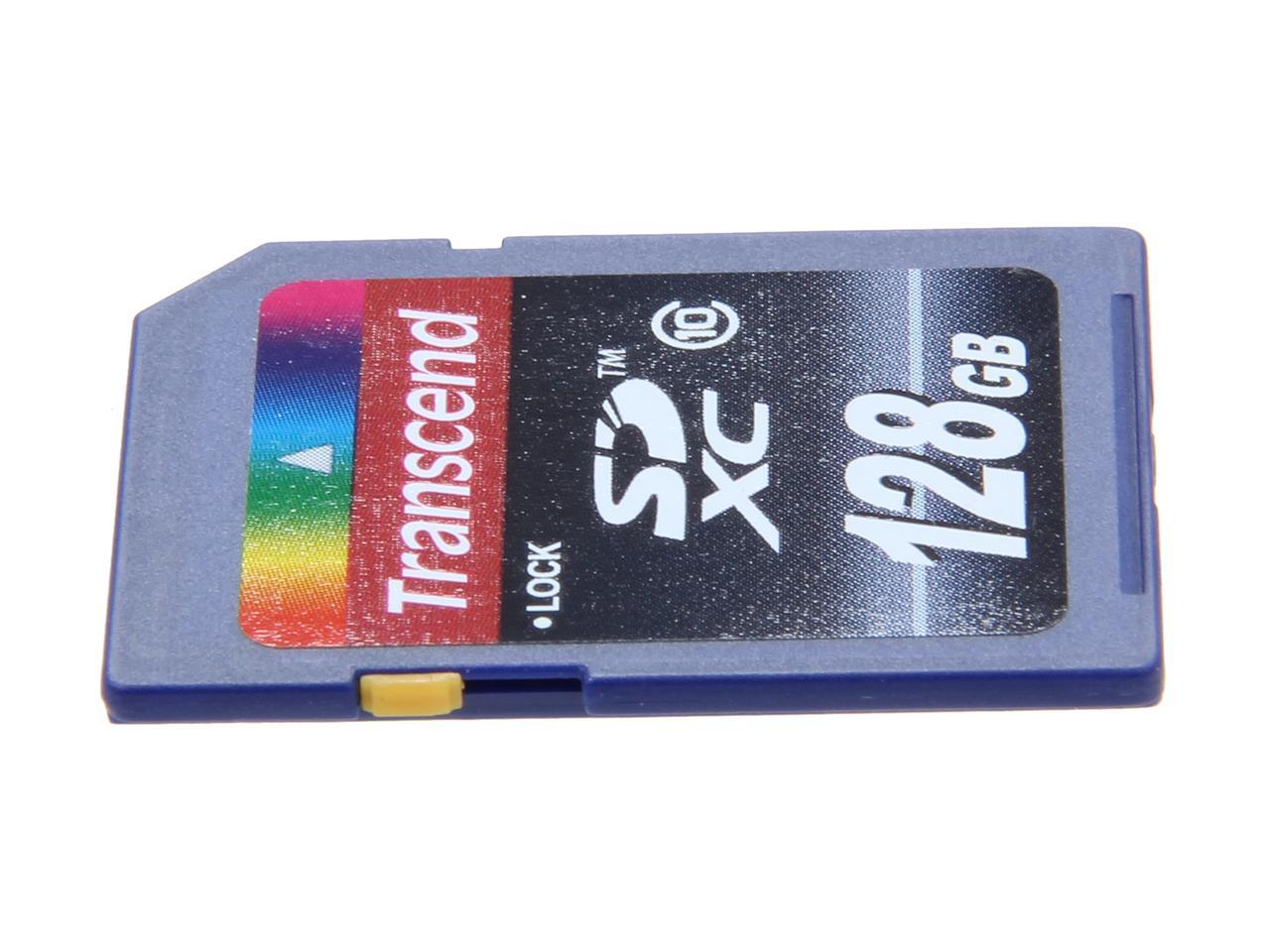 Transcend 128GB Secure Digital Extended Capacity (SDXC) Flash Card Model TS128GSDXC10