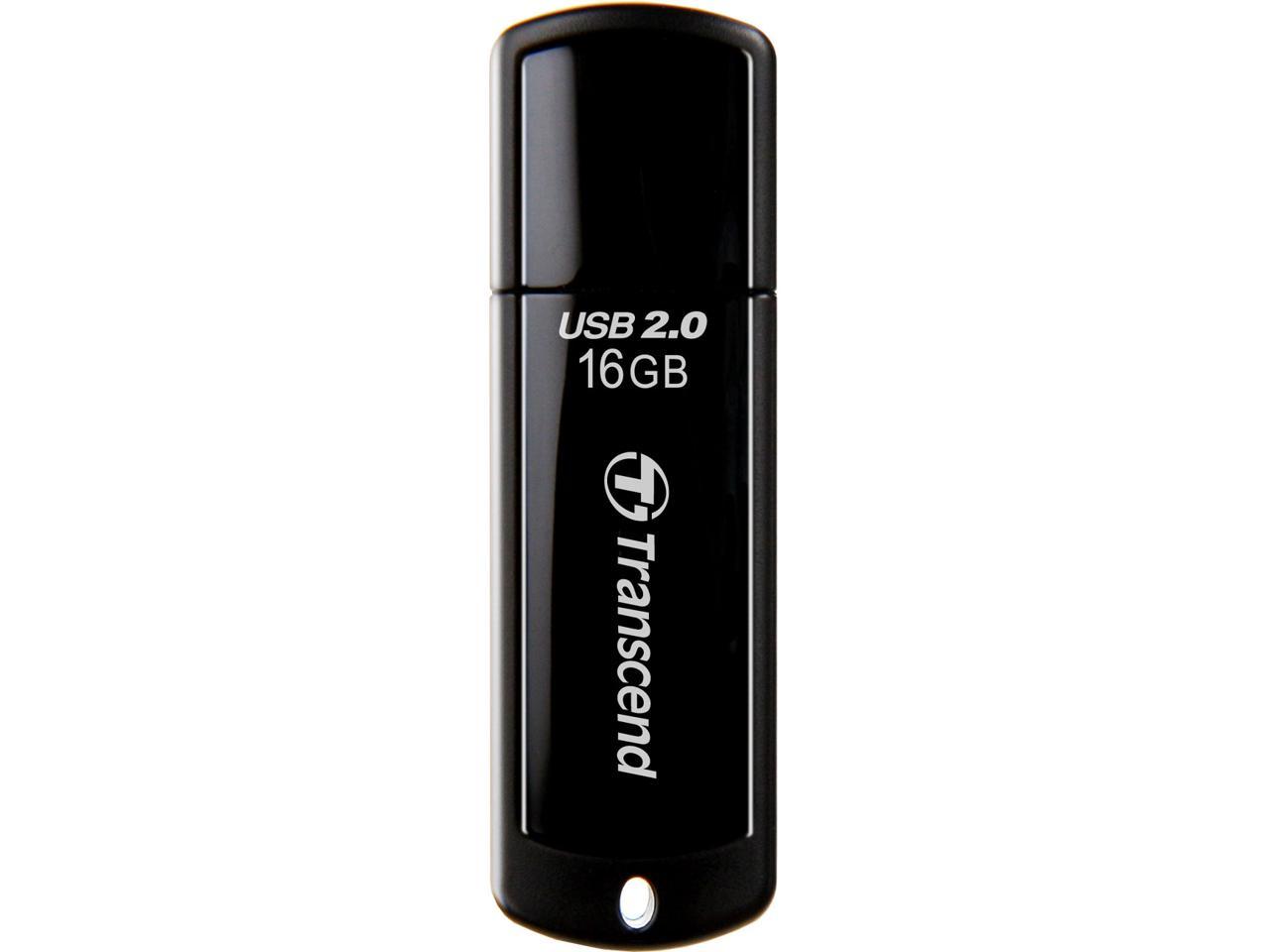 Transcend JetFlash 350 16 GB USB 2.0 Flash Drive - Black