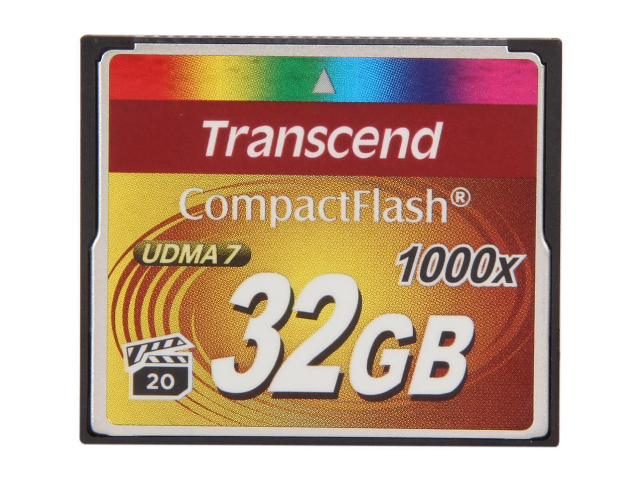 Transcend Ultimate 32GB Compact Flash (CF) Flash Card Model TS32GCF1000