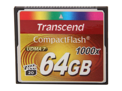 Transcend Ultimate 64GB Compact Flash (CF) Flash Card Model TS64GCF1000