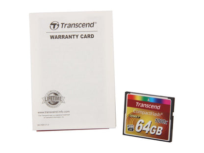 Transcend Ultimate 64GB Compact Flash (CF) Flash Card Model TS64GCF1000