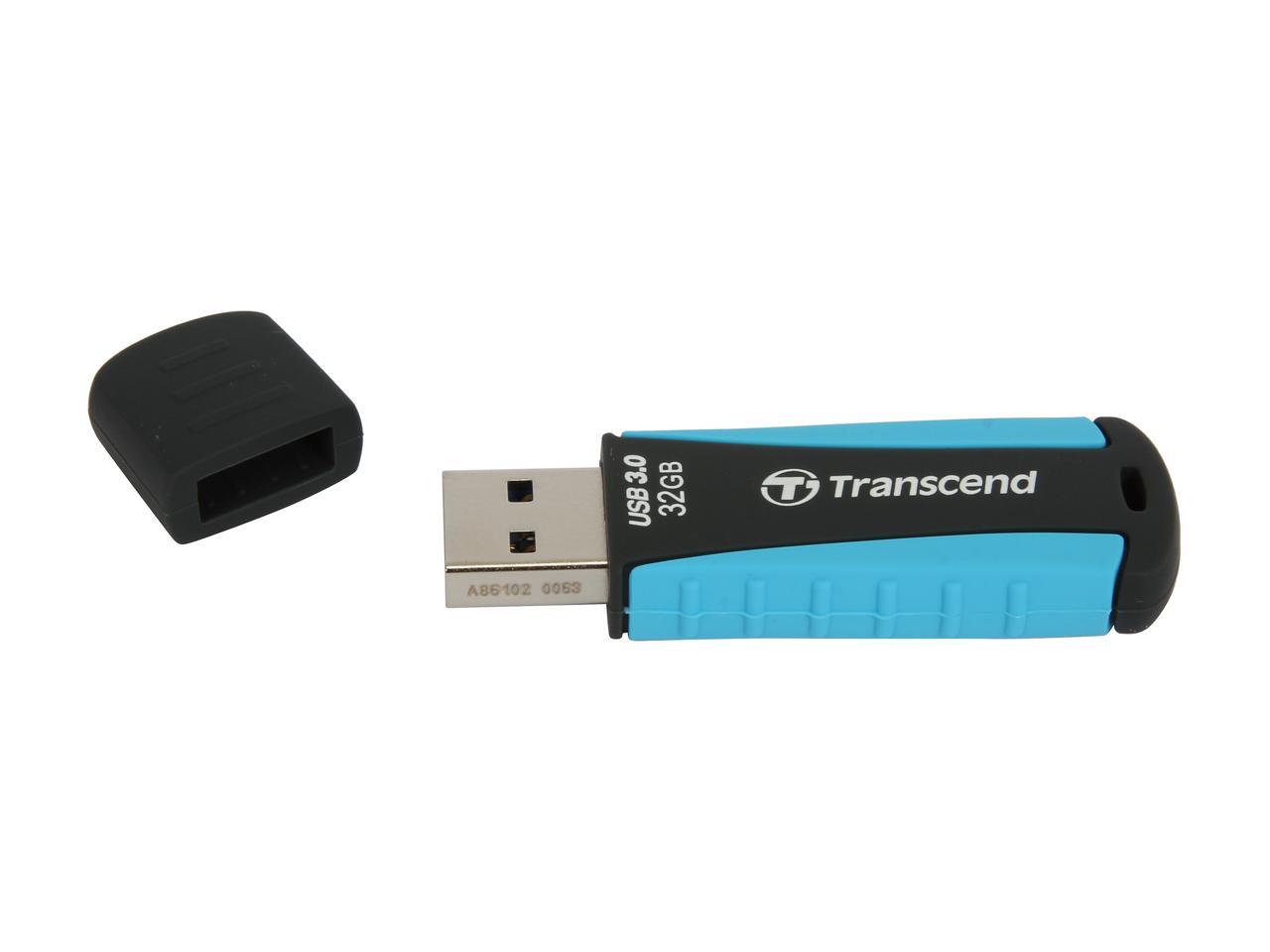 Transcend JetFlash 810 32 GB USB 3.0 Flash Drive - Black, Blue, Green