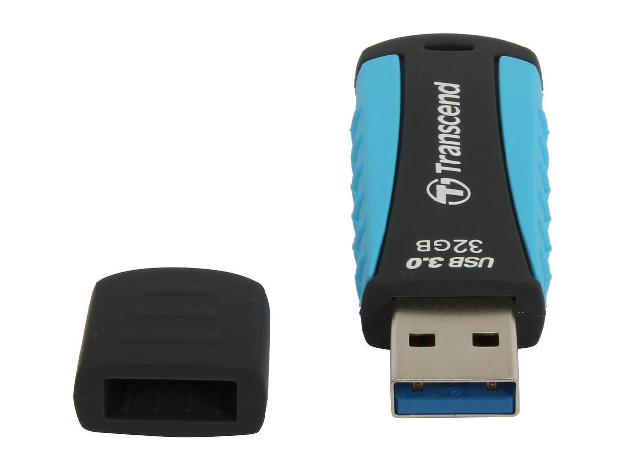 Transcend JetFlash 810 32 GB USB 3.0 Flash Drive - Black, Blue, Green