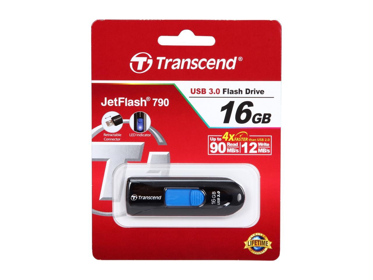 Transcend JetFlash 790 16GB USB 3.0 Flash Drive Model TS16GJF790K