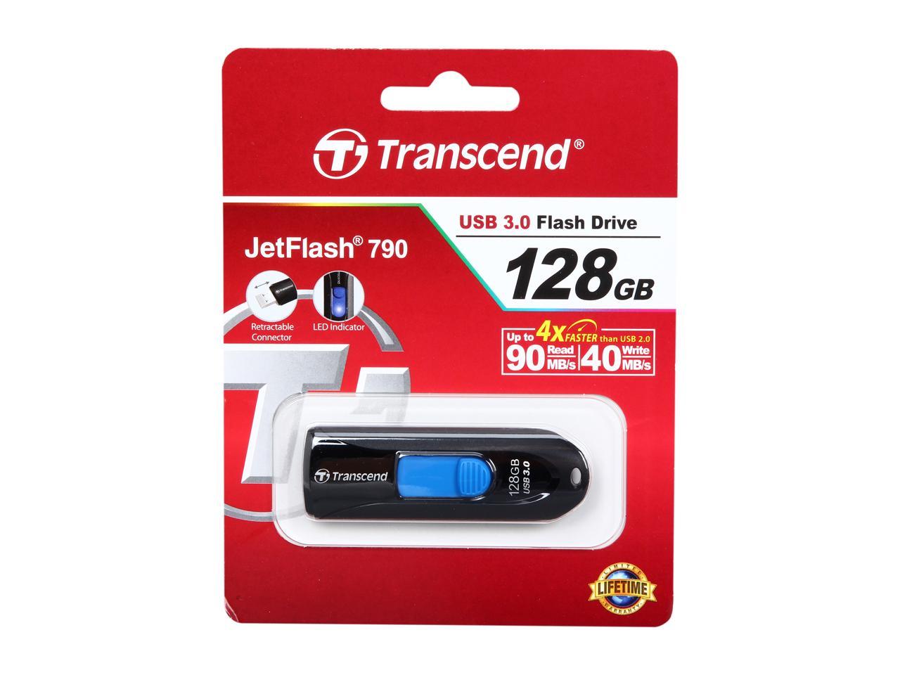 Transcend JetFlash 790 128GB USB 3.0 Flash Drive Model TS128GJF790K