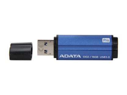 ADATA 16GB S102 Pro Advanced USB 3.0 Flash Drive, Speed Up to 100MB/s (AS102P-16G-RBL)