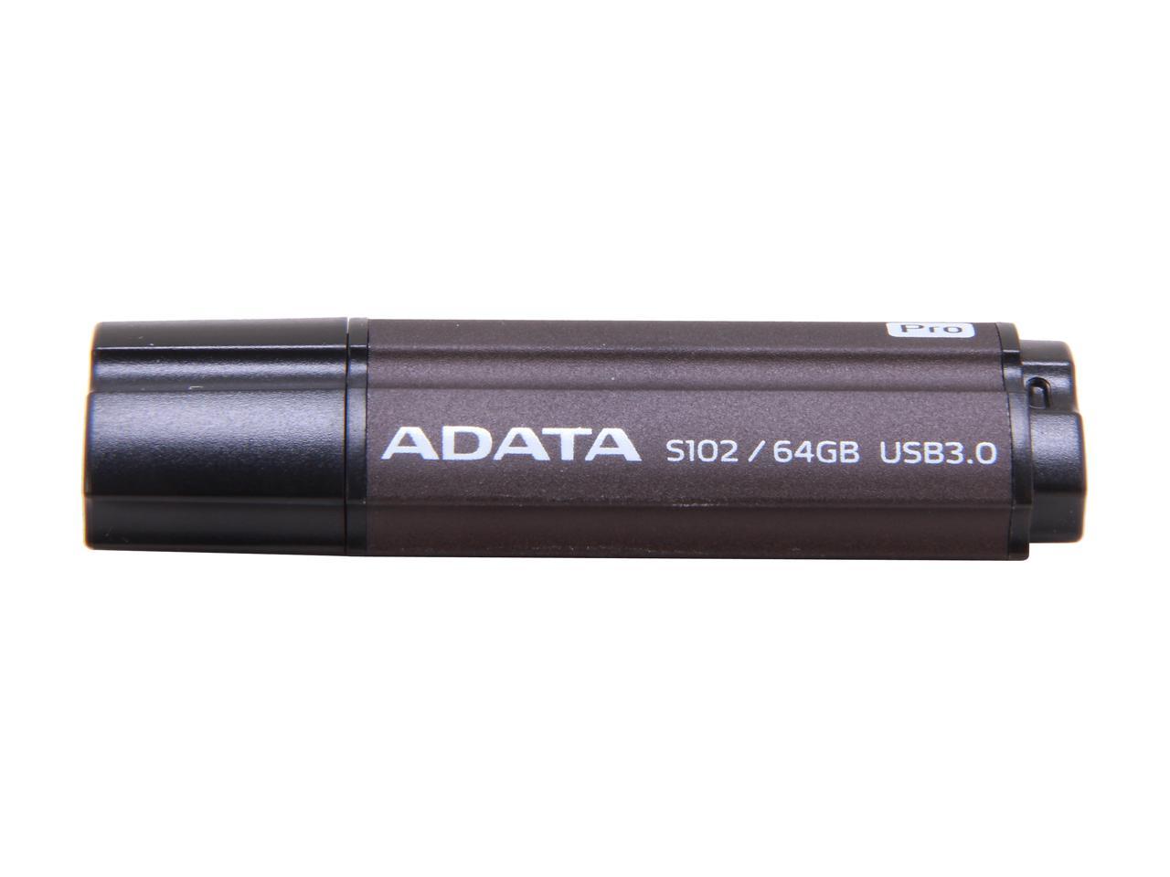 ADATA 64GB S102 Pro Advanced USB 3.0 Flash Drive, Speed Up to 100MB/s (AS102P-64G-RGY)