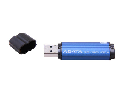 ADATA 64GB S102 Pro Advanced USB 3.0 Flash Drive, Speed Up to 100MB/s (AS102P-64G-RBL)