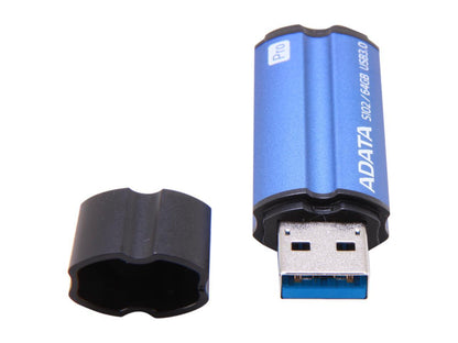 ADATA 64GB S102 Pro Advanced USB 3.0 Flash Drive, Speed Up to 100MB/s (AS102P-64G-RBL)