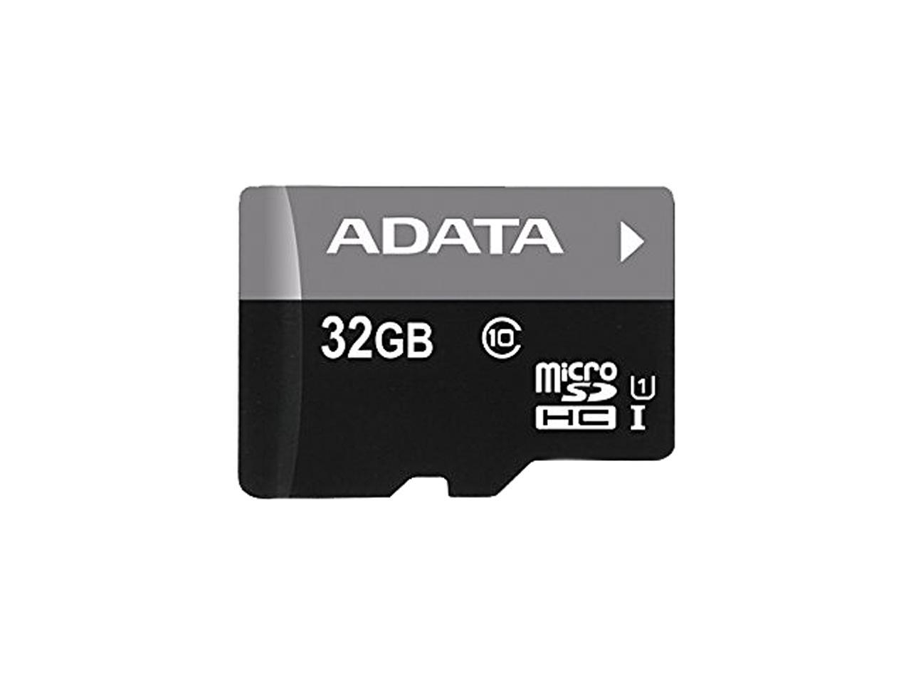ADATA 32GB Premier microSDHC UHS-I / Class 10 Memory Card with SD Adapter, Speed Up to 50MB/s (AUSDH32GUICL10-RA1)