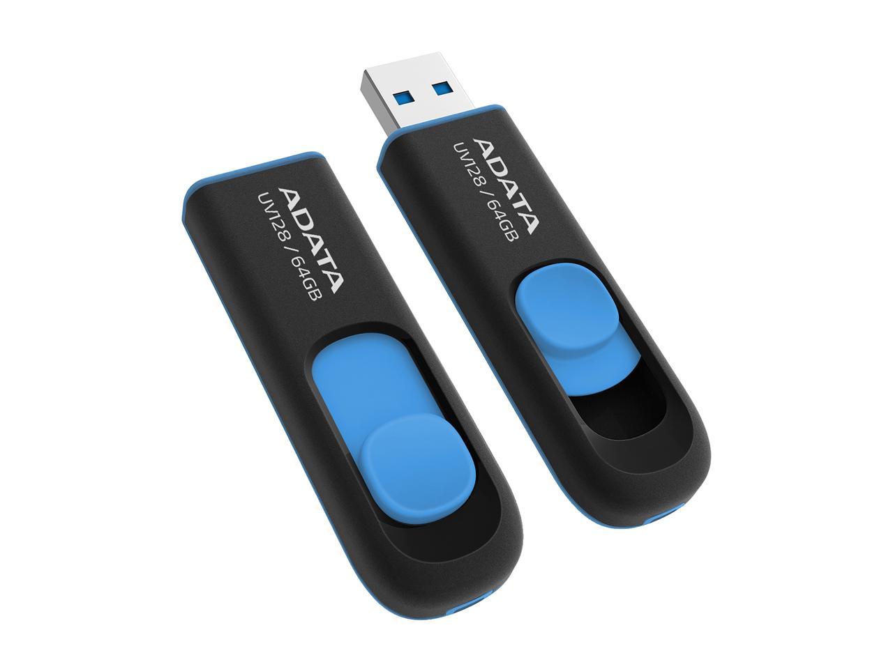 ADATA 64GB UV128 USB 3.2 Gen 1 Flash Drive (AUV128-64G-RBE)