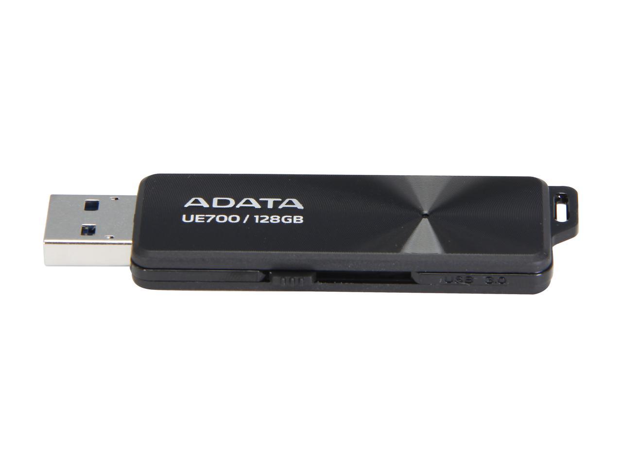 ADATA 128GB Elite UE700 USB 3.0 Flash Drive, Speed Up to 200MB/s (AUE700-128G-CBK)