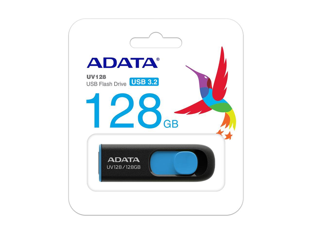 ADATA 128GB UV128 USB 3.2 Gen 1 Flash Drive (AUV128-128G-RBE)