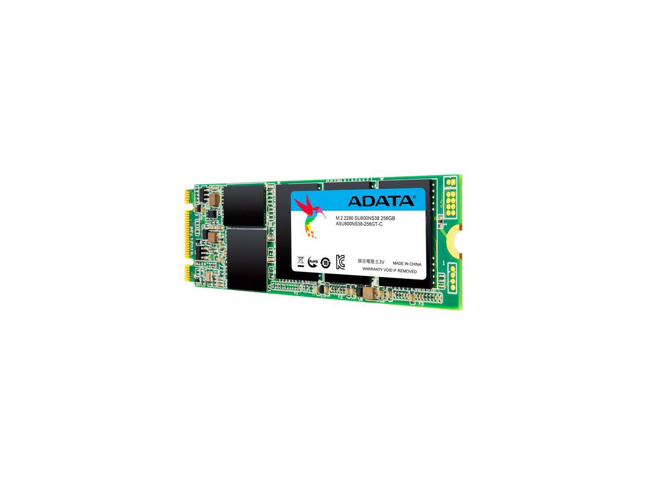 ADATA Ultimate SU800 M.2 2280 256GB SATA III 3D TLC NAND Internal Solid State Drive (SSD) ASU800NS38-256GT-C