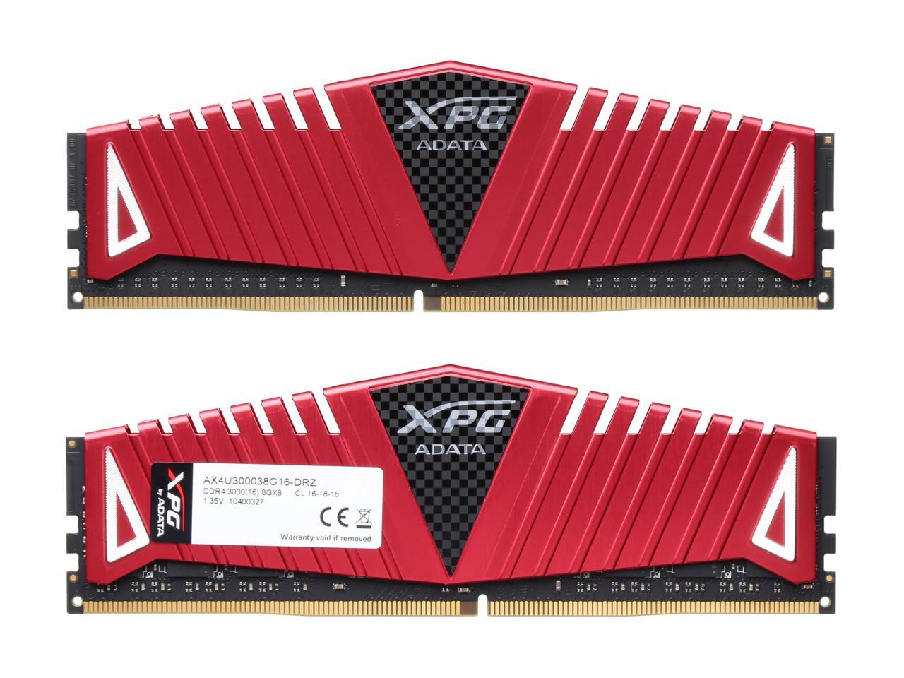 XPG Z1 16GB (2 x 8GB) 288-Pin DDR4 SDRAM DDR4 3000 (PC4 24000) Desktop Memory Model AX4U300038G16-DRZ