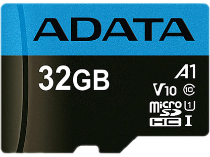 ADATA 32GB Premier microSDHC UHS-I / Class 10 V10 A1 Memory Card with SD Adapter, Speed Up to 100MB/s (AUSDH32GUICL10A1-RA1)