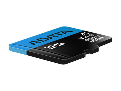 ADATA 32GB Premier microSDHC UHS-I / Class 10 V10 A1 Memory Card with SD Adapter, Speed Up to 100MB/s (AUSDH32GUICL10A1-RA1)