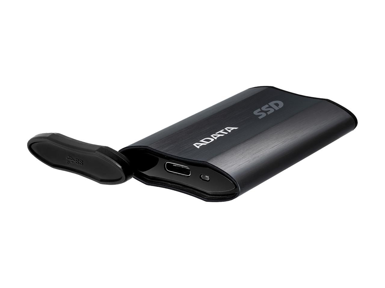 ADATA SE800 1TB IP68 Rugged - Up to 1000 MB/s- SuperSpeed USB 3.2 Gen 2 USB-C External Portable SSD Black (ASE800-1TU32G2-CBK)
