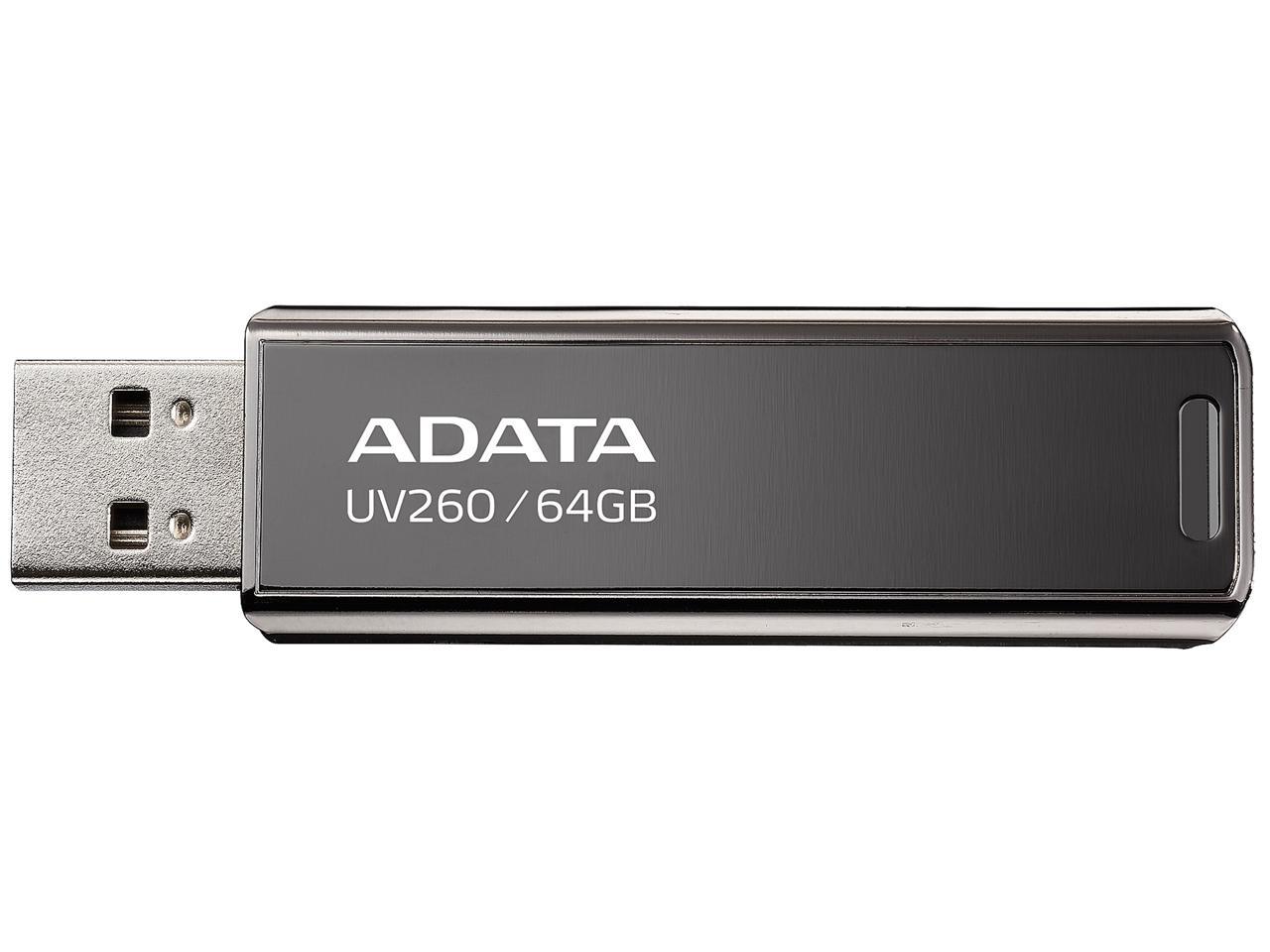 ADATA 64GB UV260 USB 2.0 Flash Drive (AUV260-64G-RBK)