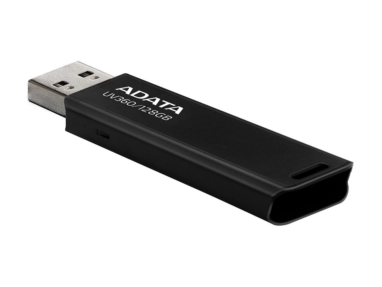 ADATA 128GB UV360 USB 3.2 Gen 1 Flash Drive (AUV360-128G-RBK)