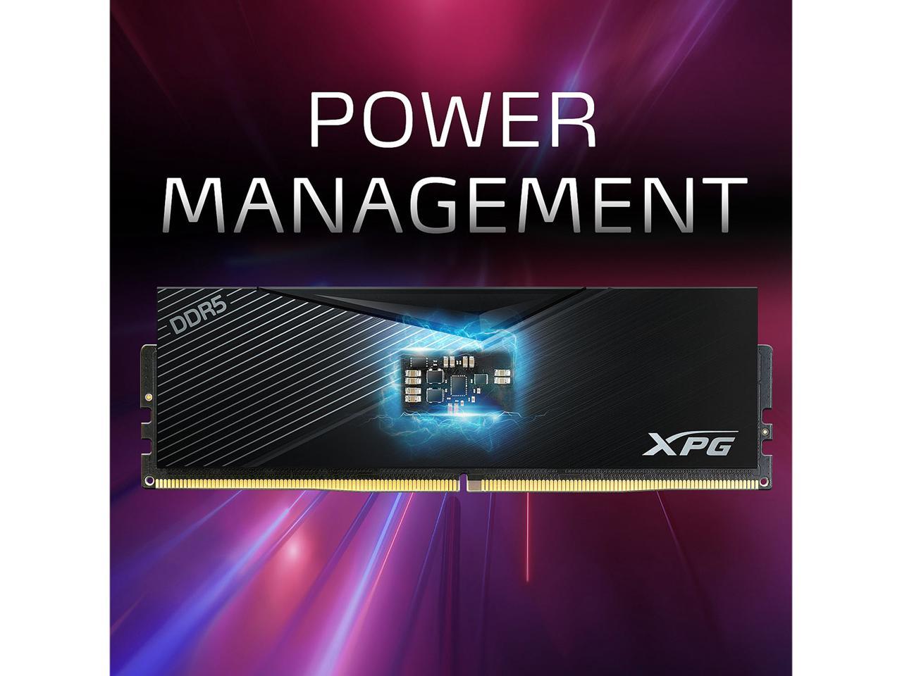 XPG LANCER 32GB (2 x 16GB) 288-Pin PC RAM DDR5 5200 (PC5 41600) Desktop Memory Model AX5U5200C3816G-DCLABK