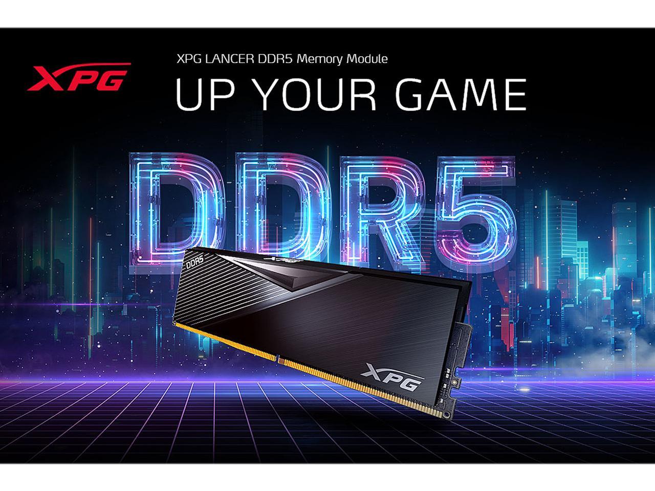 XPG LANCER 32GB (2 x 16GB) 288-Pin PC RAM DDR5 5200 (PC5 41600) Desktop Memory Model AX5U5200C3816G-DCLABK