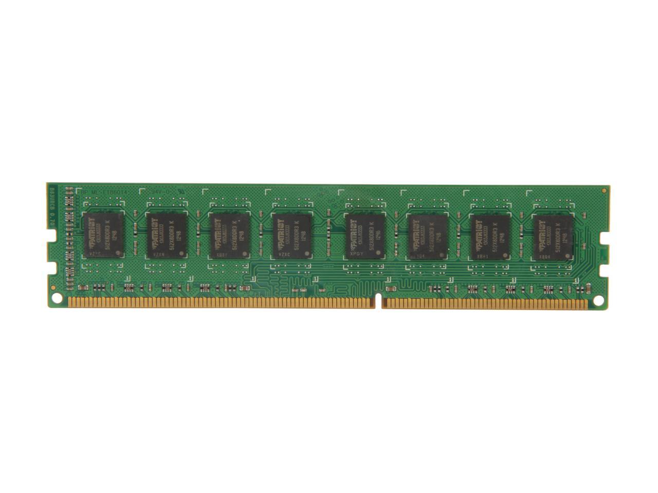 Patriot Signature 8GB 240-Pin DDR3 SDRAM DDR3 1333 (PC3 10600) Desktop Memory Model PSD38G13332