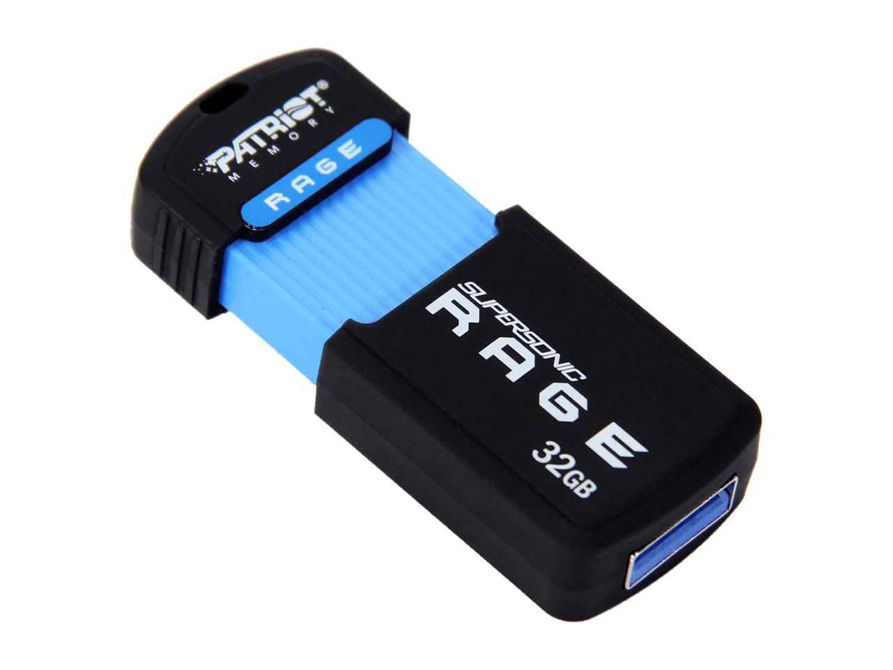 Patriot 32GB Supersonic Rage USB 3.0 Flash Drive, Speed Up to 180MB/s (PEF32GSRUSB)