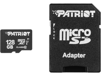 Patriot 128GB LX Series microSDXC UHS-I/U1 Class 10 Memory Card with SD Adapter, Speed Up to 90MB/s (PSF128GMCSDXC10)