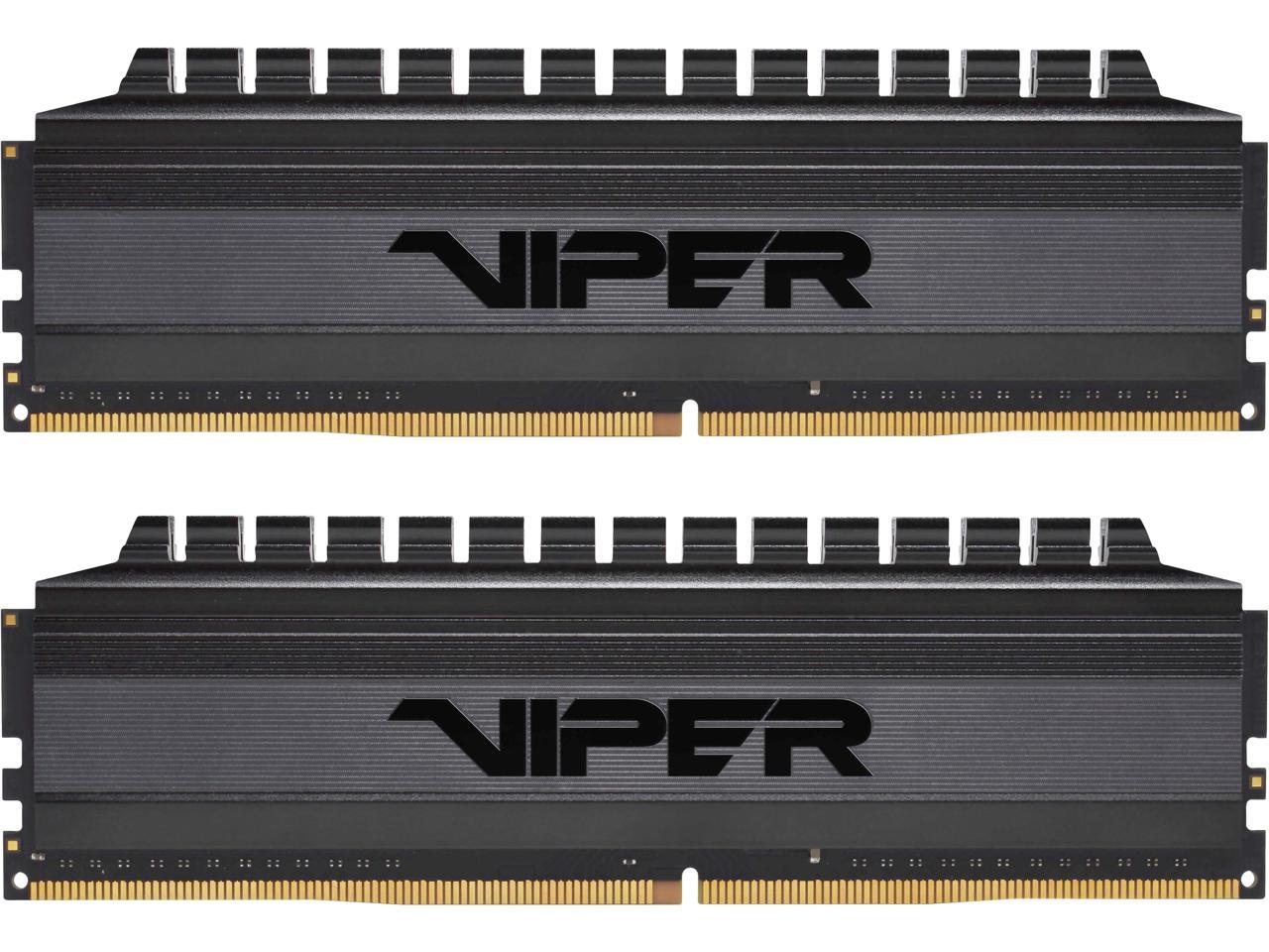 Patriot Viper 4 Blackout Series 16GB (2 x 8GB) 288-Pin DDR4 SDRAM DDR4 4000 (PC4 32000) Intel XMP 2.0 Desktop Memory Model PVB416G400C9K, AMD Compatible